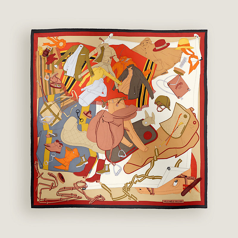 ワードローブのデザイン【HERMES】Pele-Mele Sellier スカーフ70 Pele-Mele Sellier scarf 70 | Hermès Mainland China